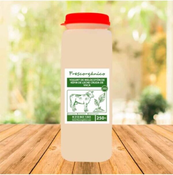 Comprar Yogurt de Melocotón de Kéfir de Leche Cruda de Vaca - Granja Frescorganico Colombia