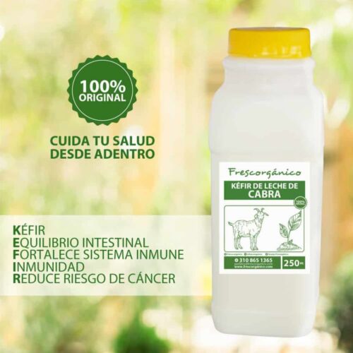 Kéfir Natural de Leche de Cabra Frescorgánico - Probiótico, Artesanal y 100% Natural