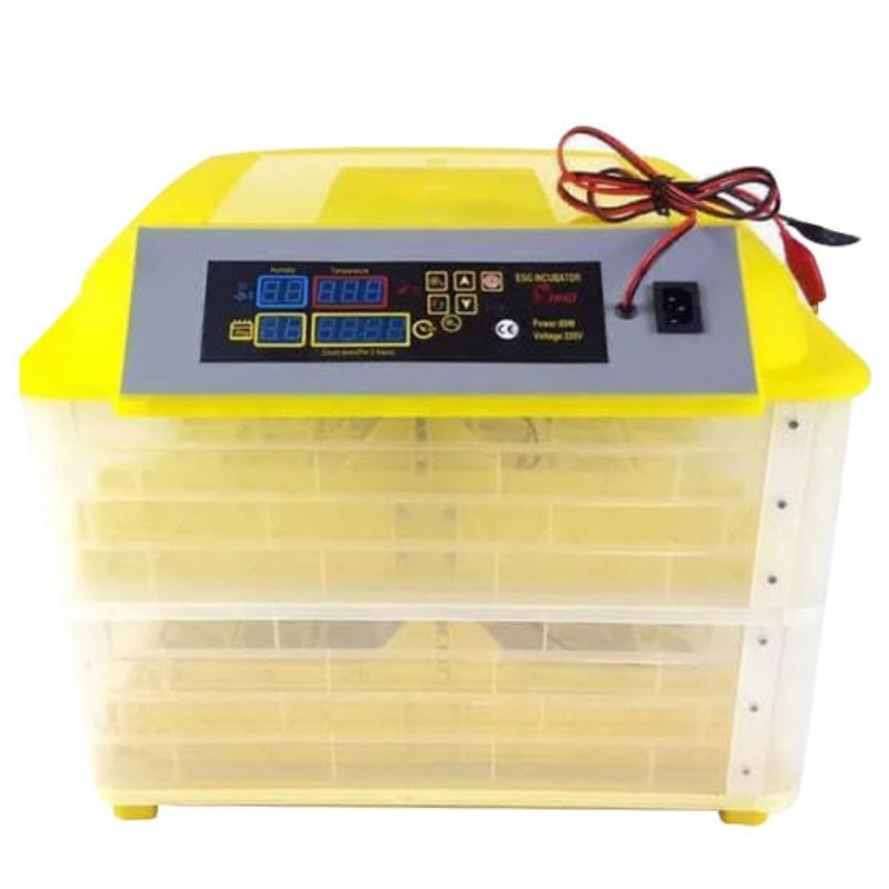  Incubadora automática para 96 huevos de gallina con cable de batería y control digital, ideal para aves de corral.