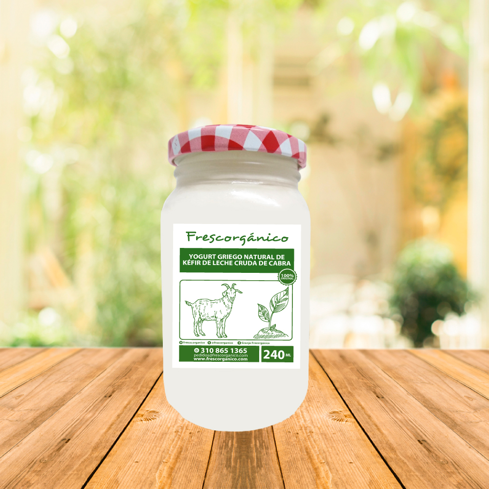 Yogurt Griego Natural de Kéfir de Leche de Cabra Frescorgánico - Sin Conservantes