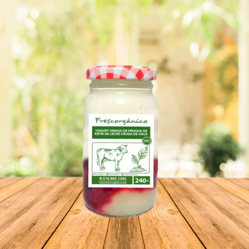 YOGURT GRIEGO DE FRUGUA DE KÉFIR DE LECHE CRUDA DE VACA 240ML