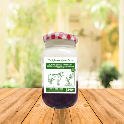 YOGURT GRIEGO DE FRUTOS ROJOS DE KÉFIR DE LECHE CRUDA DE VACA 240ML